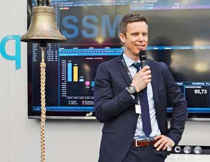 6 april gör SSM entré på börsen Den 6 april 2017 noterades SSM på Nasdaq Stockholm, introduktionspriset fastställdes till 59 kronor. SSM ingår i börsen Mid Cap-segment och i sektorindexet Real Estate.