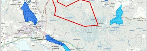 Enligt vindatlasens modellberäkningar är vindens aritmetiska medelhastighet (m/s) på 100 meters höjd på planeringsområdet i Tetom på årsnivå ungefär 6,1 6,6 m/s.