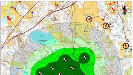 53 Bullermodellering Projektets bullerpåverkan bedömdes med hjälp av en bullermodellering (bilaga 4). Bullermodelleringen gjordes med bullerberäkningsprogrammet SoundPlan 7.