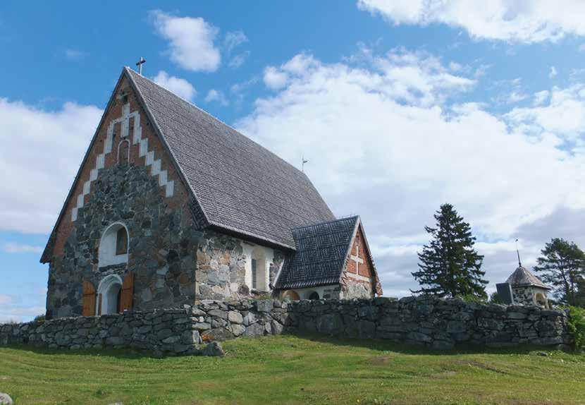 Bild: Kulturlandskapet i Rautavesi (KK) Kyrkor Kyrkan och omgivande kyrkogård, begravningsplats och klockstapel representerar stabilitet och beskriver platsens kulturhistoria, de medeltida kyrkorna