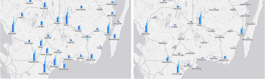 Den relativt låga andelen för kollektivtrafiken i regionen innebär en stor potential på sträckor där kollektivtrafiken kan konkurrera med tanke på restid och kostnad gentemot att ta bilen. 2.