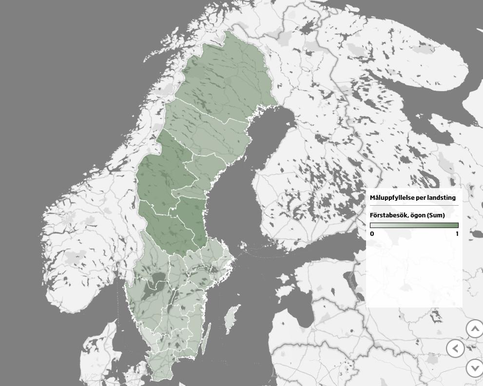 3.2. Väntetiden för att träffa en ögonspecialist är högst i norra halvan av Sverige Väntetiderna för ett första besök hos en ögonspecialist skiljer sig stort över landet.