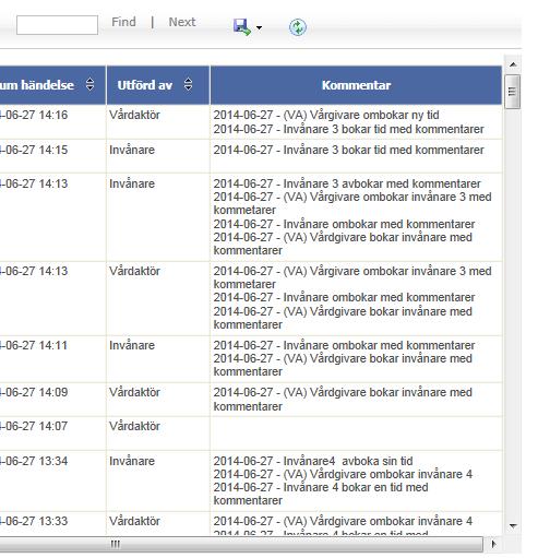 De kommentarer som är markerade med (VA) är gjorda av vårdaktören, de andra är gjorda av invånaren via MVK.