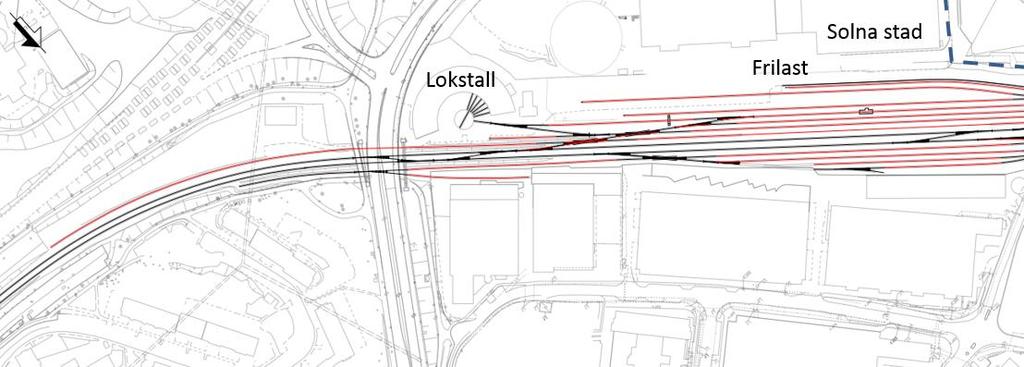 Sundbybergs bangård I samband med utbyggnaden i Sundbyberg avvecklas dagens bangård och alla sidospår eftersom de nya spåren går i tunnel med nedsänkt läge genom Sundbyberg och Solna, vilket gör det