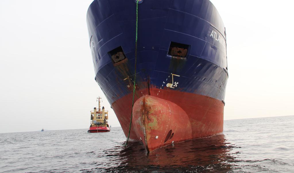 RÄDDNINGSOPERATION ATLANTIC I september 2017 gick ett 80 meter långt fartyg på grund utanför Oskarhamn. Läget blev kritiskt då fartyget stod illa till på grundet med risk för oljeutsläpp.