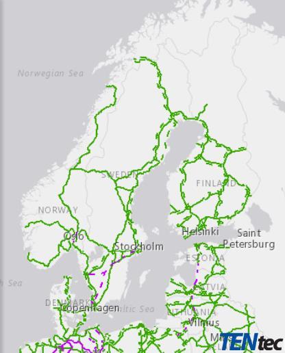 TEN-T Järnväg Övergripande nät Railways comprehensive