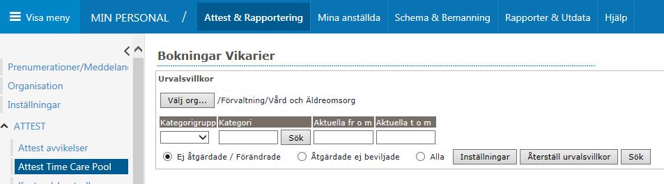 Attest Time Care Pool Här finns alla poster för vikarier som