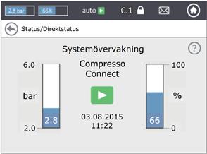Quickstart se A 30 minuter auto kod 0011 Öppna knapplås: Parametrar/ Alternativ/ Knapplås/ Manuell vattenpåfyllning av kärl skall göras först när det påtalas vid aktuellt steg (Fyllning av kärl) i