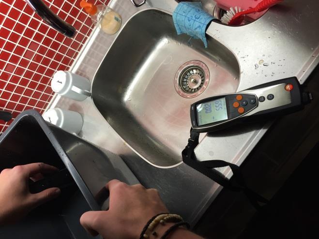Figur 3 Efter 10 sekunder, 42 C Figur 4 Långvarig tappning, 60 C Mätningarna visar på att