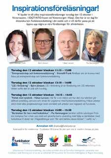 Fysiskt träff i Växjö den 12 oktober 2017 där fyra föreläsare fanns med på