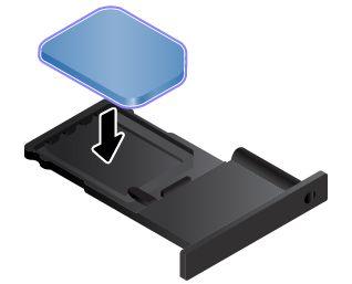 Sätt i ett nytt micro-sim-kort i hållaren. Anm: Kontrollera att du använder ett micro-sim-kort.