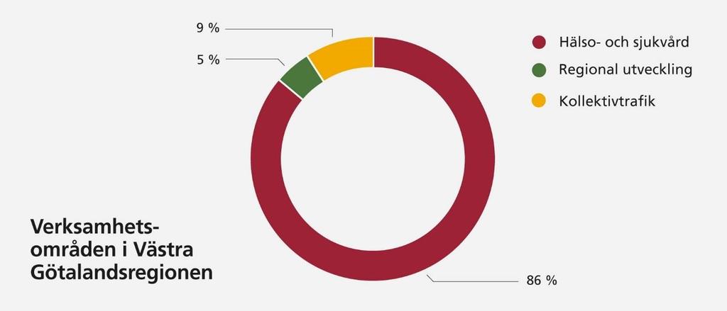 Regionskatten Västra Götalandsregionens budget ska varje år täcka kostnader på ca 63 miljarder kronor (2017). Cirka 85% av den totala budgeten går till hälso- och sjukvård, både offentlig och privat.