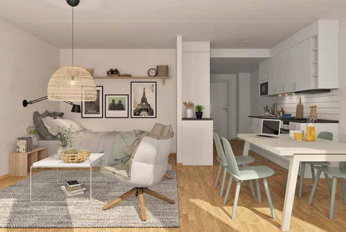Funktionell design När vi på Skanska utvecklar nya hem lägger vi stor vikt vid att tänka igenom alla de detaljer som tillsammans skapar ett bekymmersfritt boende.