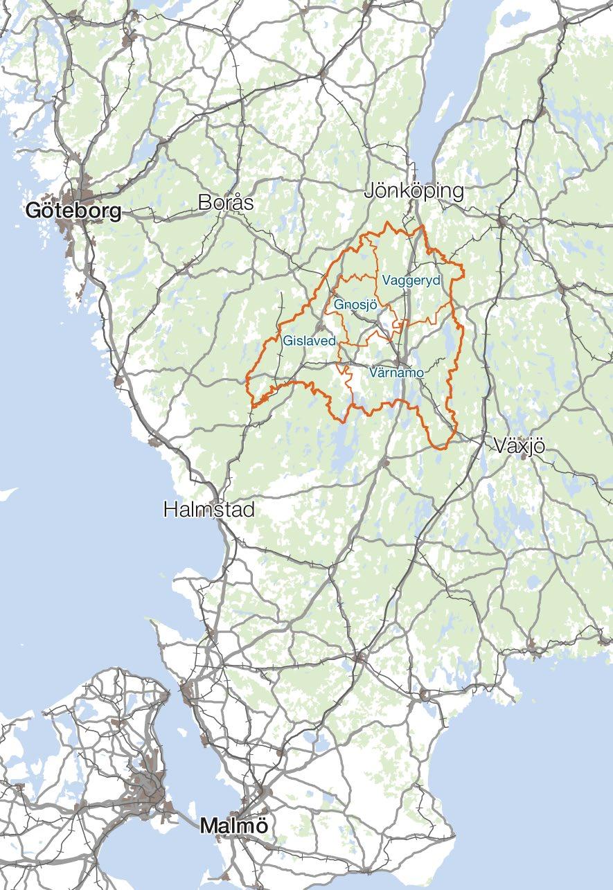 GISLAVEDS KOMMUN En del av Gnosjöregionen Som en del av GGVV-regionen (Gislaved, Gnosjö, Vaggeryd, Värnamo) frodas både klurigheten och entreprenörskapet i Gislaveds kommun.