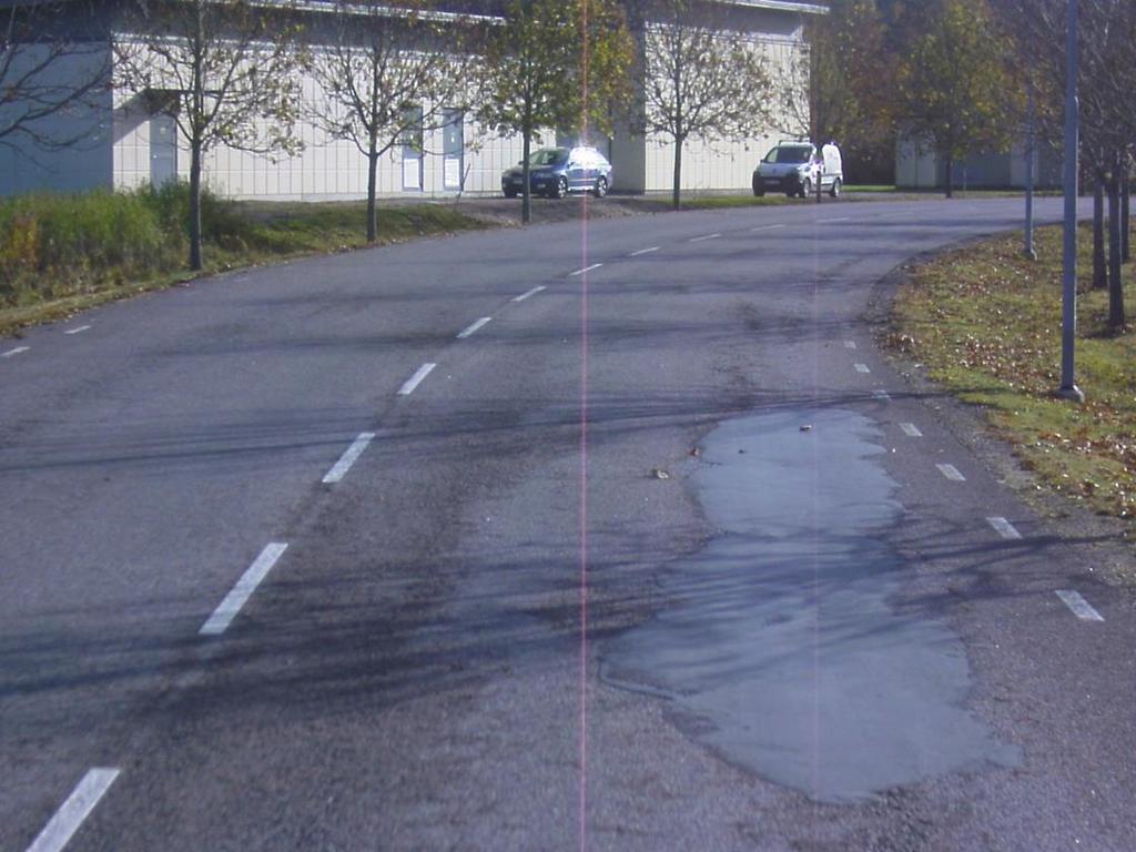 friktionsutrustningens eftersläpning till omkring 2 m, det saknas ca 1 m av låga