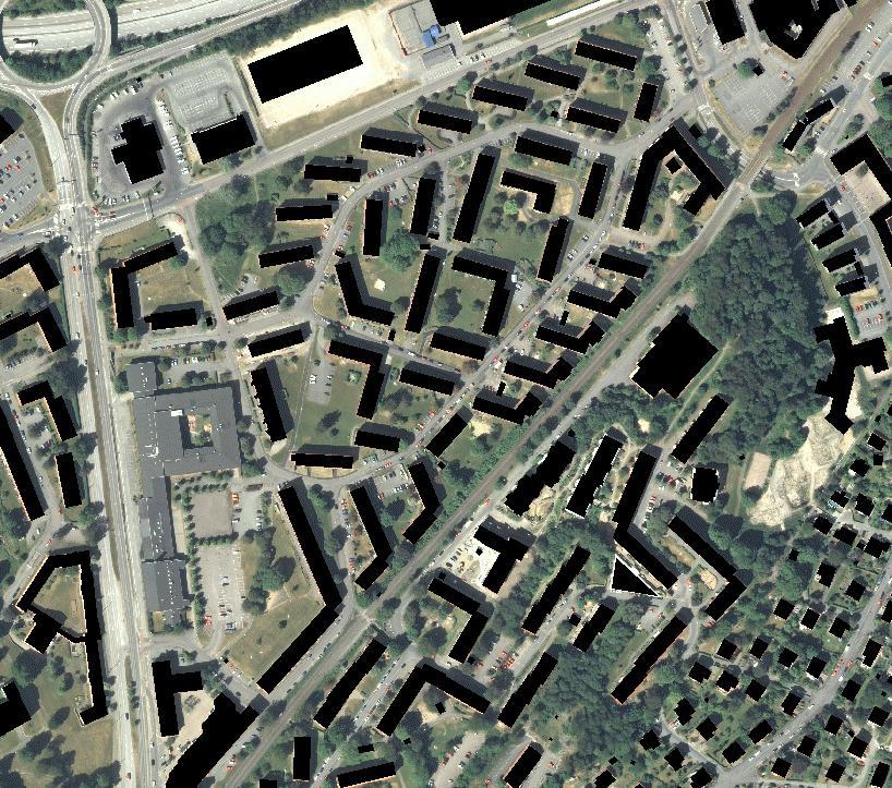 med lågt trafikflöde, även på nära avstånd från en hårt trafikerad huvudled.