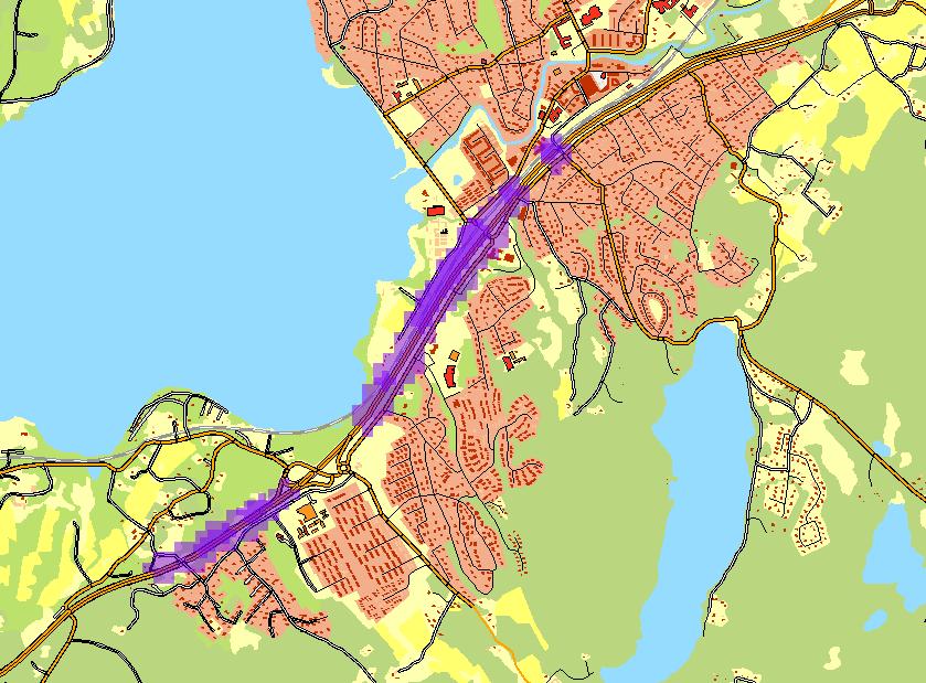 Resultat i förhållande till nationella miljömål Års- och timmedelvärde, överskridande av miljömålet Figur 5. Halten av NO2 i Lerums kommun i förhållande till miljömålet för år och/eller timme.