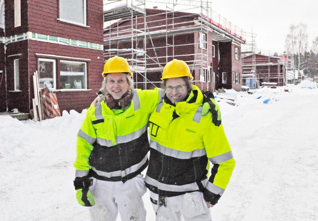 Bostadsmåleri som gav extra energi Det är med stort engagemang som Miljönärens målare i vinter medverkat i bygget av åtta parhus i Borlänge, som ingår i Skanskas bostadskoncept BoKlok.