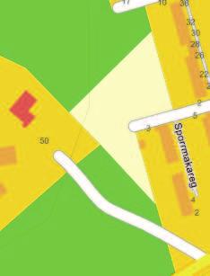 Området är kuperat med en topografi som varierar mellan +27 i sydöst och +45 i nordväst.