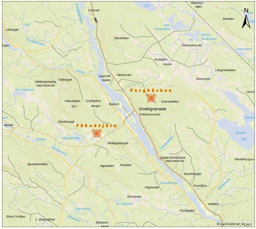 Vindelgransele gruvor Botnia planerar för gruvstart av två guldfyndigheter i Vindelgransele 1. Fäbodtjärn 2.