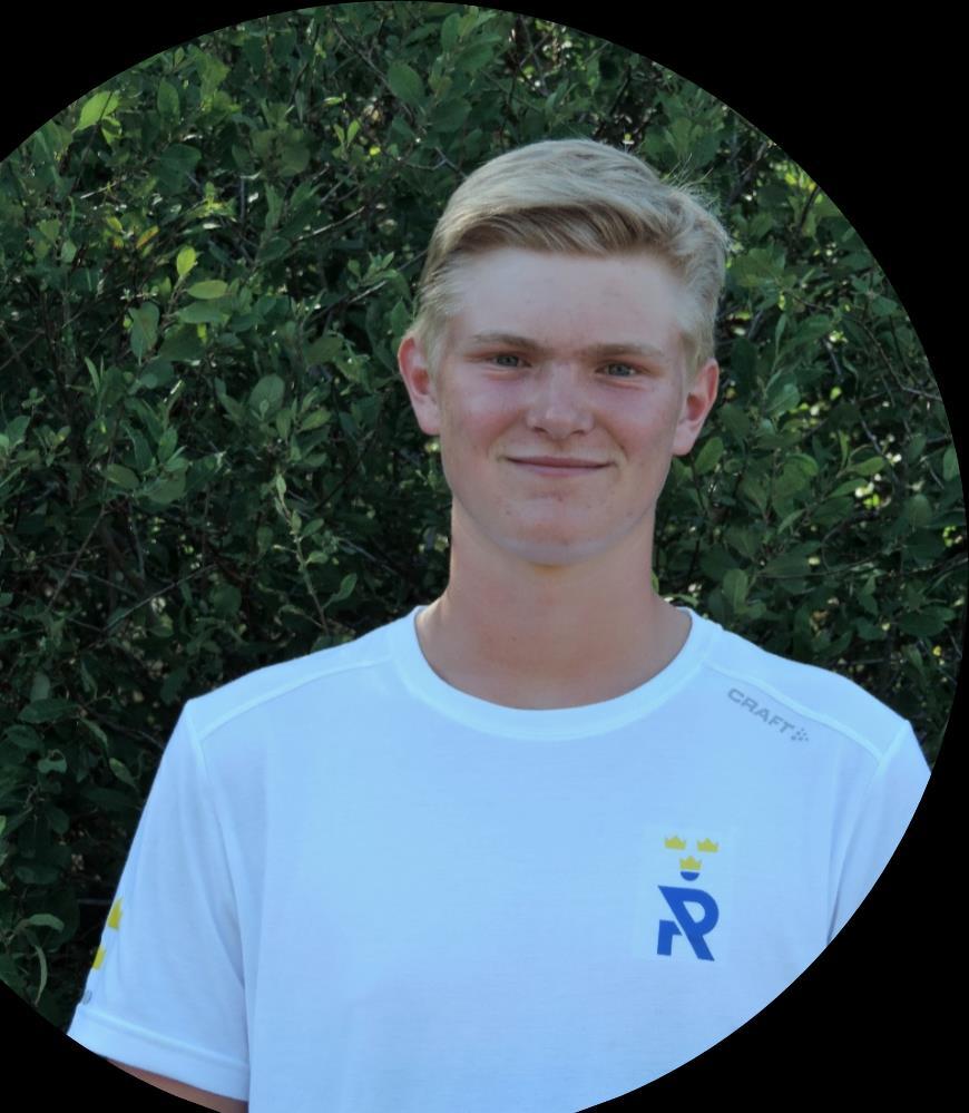 Melker Persson, Falkenbergs RK JM1x Singelsculler Melkers roddbakgrund Jag provade rodd först med skolan och testade sedan roddskola, efter det fastnade jag.