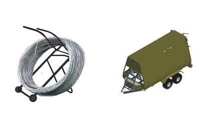 Militär CONCERTINA BARRIÄR Demex Concertina barriär Demex har konstruerat ett mobilt concertina barriärsystem, vilket är avsätt att hindra intrång av obehörig trafik eller personal och för att stoppa