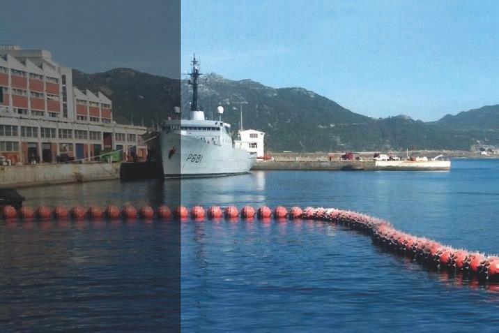 FLYTANDE BÅTBARRIÄR Båtbarriär Hamnar och övriga vattenområden behöver skydds för inkräktare som är ute efter och förstöra och tjäla.