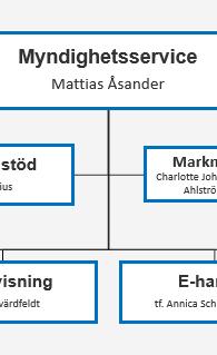 Den nya organisationen Arbeta bort stuprören mellan olika avdelningar och att vi upplevs som en leverantör. En tydlig organisation ger ökad effekt i styrningen.