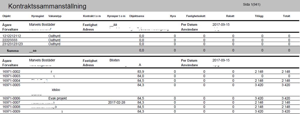 Exempel på PDF-rapport.