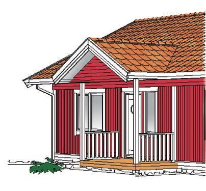 Farstukvist och terrass under tak: