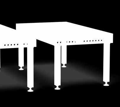 1 SPECIALERBJUDANDE PROFESSIONAL 750 2400 x 1200 x 150 mm högkvalitativt stål S355J2+N, inklusive plasmanitrering och BAR-beläggning Borrhålen på ytan har diagonalt rutmönster SVETSBORD INKL.