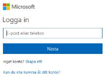 Logga in i Office 365-portalen Surfa till https://office.com och klicka på Logga in.