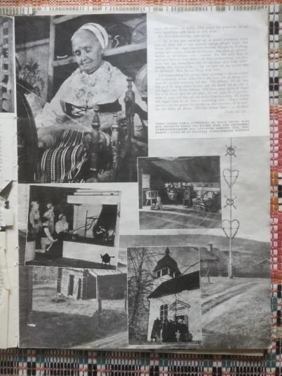 Källa: IDUN 1947 Barbro Josephson Framsidan på jubileumsnumret av IDUN 60 år. Den spinnande kvinnan är Ollas mor på Brända.