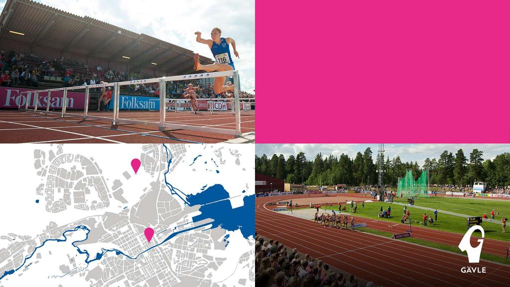Gunder Häggstadion Arenan - En anrik arena som stått värd för flertalet SM-tävlingar. 2017 byggdes en ny entré och en ny slägg/diskusbur monterades.