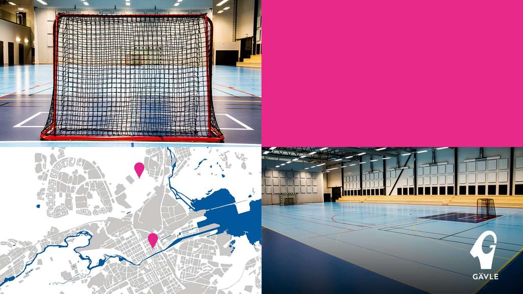 Gavlehovshallen Novahallen 24x44 meter + gymnastikdel Läktare för