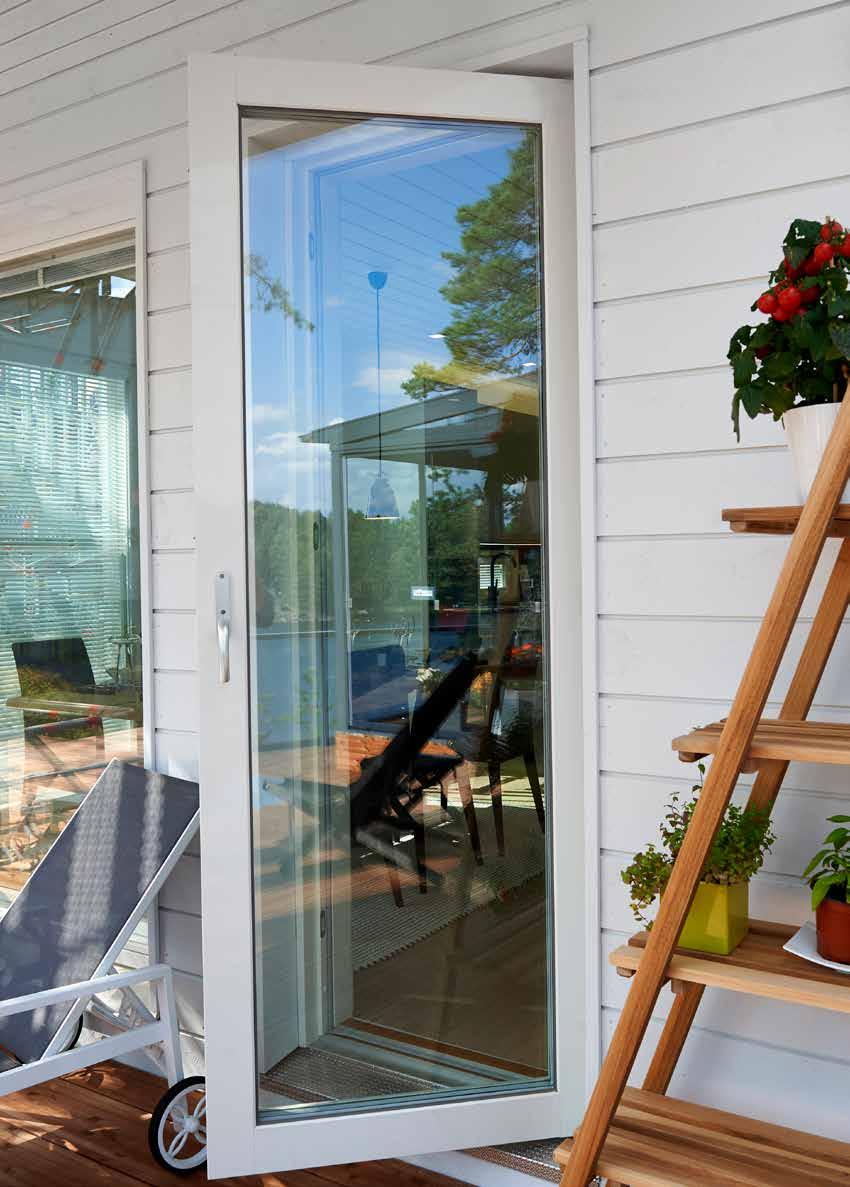 Pihla Patio lämpar sig som balkongdörr, terrassdörr, trädgårdsdörr och grovköksdörr.