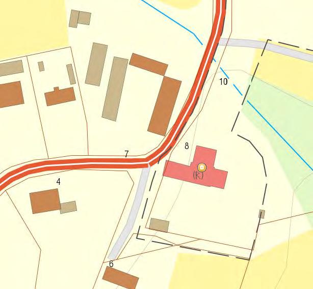 Skånekarta, Maglehems kommun markeras med blå pil.