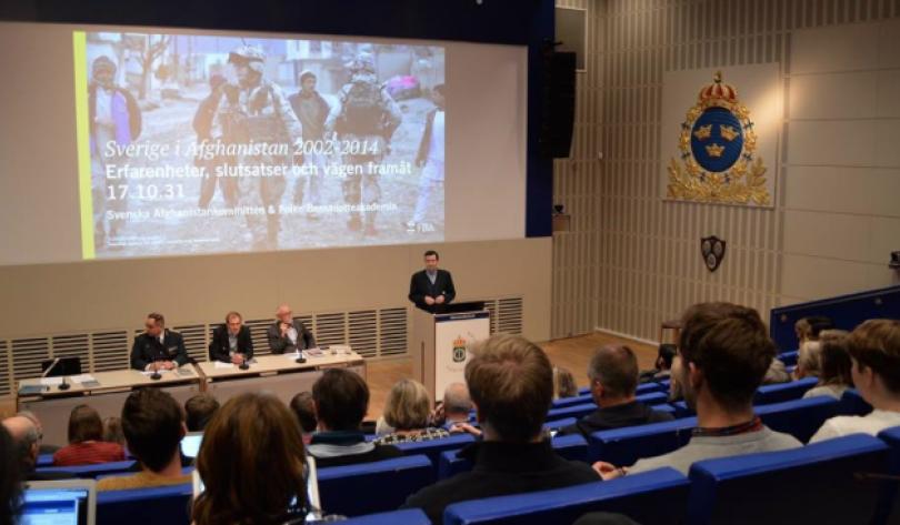 Samarbete med Folke Bernadotteakademin Ett samarrangemang med Folke Bernadotteakademin (FBA)genomfördes 31 oktober på Försvarshögskolan med ca 80 åhörare.
