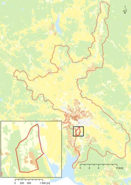 områden bildas dock huvuddelen av det grundvatten som tillförs åsen i den resterande delen av åsens tillrinningsområde (SGU, 2016c). Figur 19.