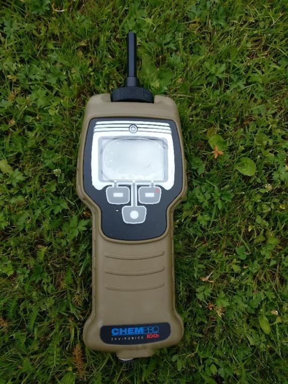 31 5.3.5 Svavelgasmätningar med gasdetektor Den bärbara ChemPro100i-gasdetektorn (Environics Oy) (bild 1) har hög känslighet och är ursprungligen ämnad för CWAs (eng.