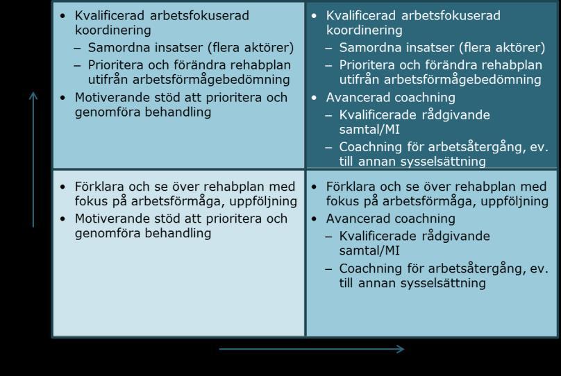 3.3.3 Individanpassad coachning och koordinering Utifrån rehabkoordinatorns kartläggning och behovsbedömning individanpassas stödet till patienten (Se Figur 2).