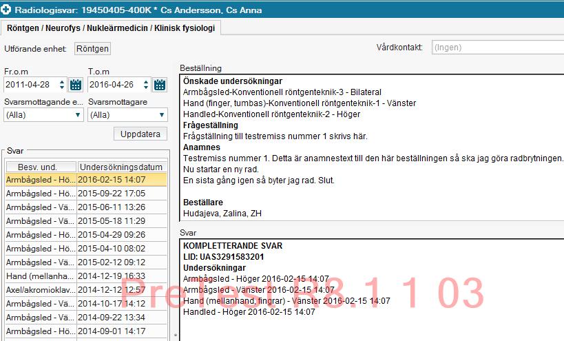 R8.1.1_09 Sidan 24 Signerande läkare och Dikterande läkare har nu ändrats till Signerad av och Dikterad av.