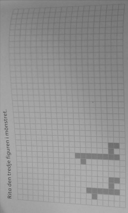 I det här geometriska mönstret ska eleverna först kunna fortsätta mönstret och sedan förklara sitt resonemang. För att kunna göra det måste eleverna vara medvetna om hur mönstret förändras.