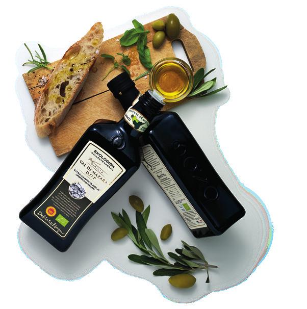 Ingredienser: Extra jungfruolivolja. Oliver: Biancolilla (50%), Cerasuola (40%) och Nocellara del Belice (10%). Pressningsmetod: Kallextrahering.