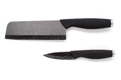 Nakiriset Numazo Knivset i keramik bestående av en skalkniv och en nakirikniv.