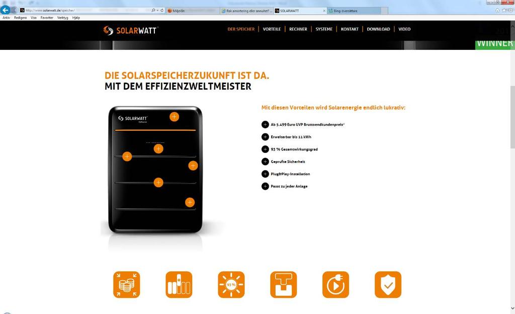 installation 10 års produktgaranti upp 6 urladdningsbar 6