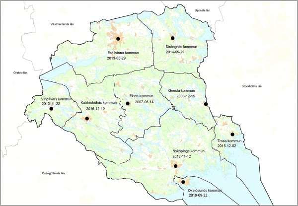 52 Aktuella översiktsplaner Länets kommuner bedriver en aktiv översiktlig planering. Hur aktuell översiktsplan respektive kommun i länet har framgår av följande bild.