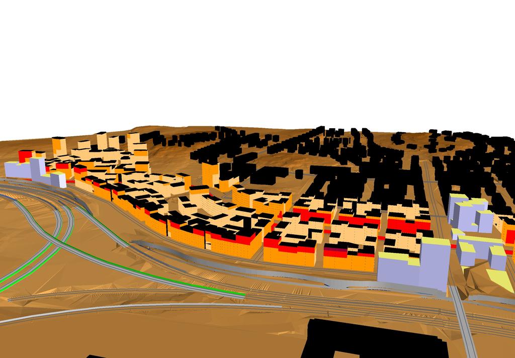 Ekvivalent ljudnivå för dygn i dba 70 < 65 < Elevation <= 70 60 < in m <= 65 55 < <= 60 <= 55 Ursvik,