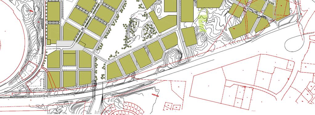 docx Galoppfältet, Täby kommun Bullerutredning till planprogram Bild: Blockplan över Galoppfältet 2014-06-03, Nyréns Arkitektkontor, Erséus