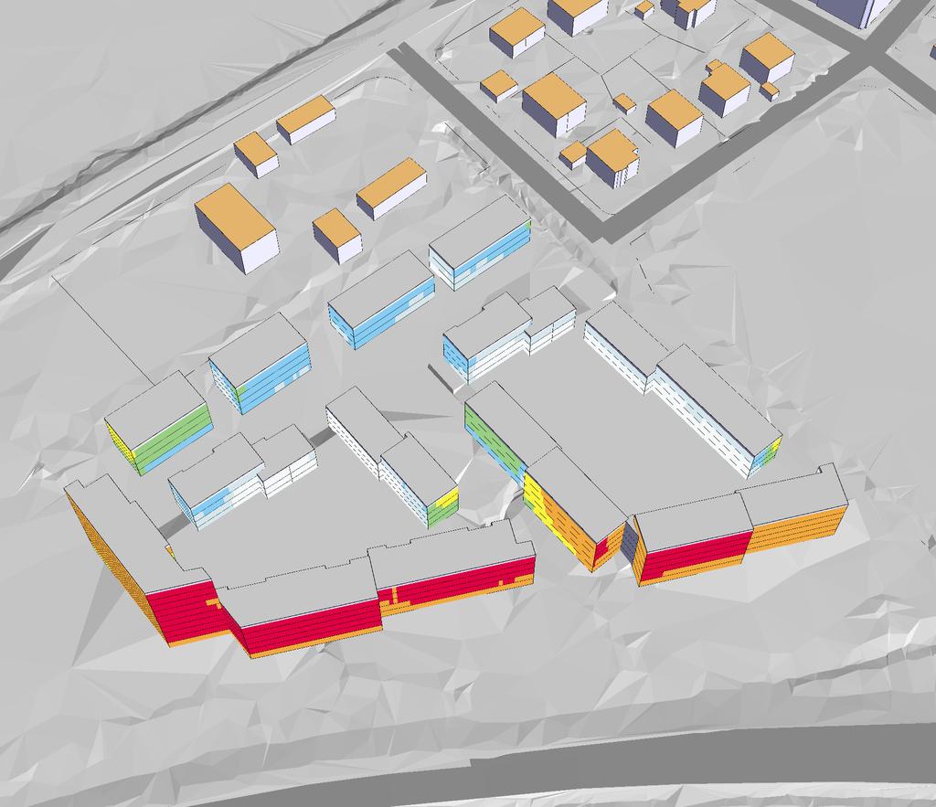 BULLERKARTA Vägtrafikbullerspridning Karlstadhus AB Sandbäcken Beräkning för år 2040 baserad på nedanstående trafikuppgifter: E18: ÅDT 39094 med 12% tung trafik hastighet 91 km/h Sandbäcksgatan: ÅDT